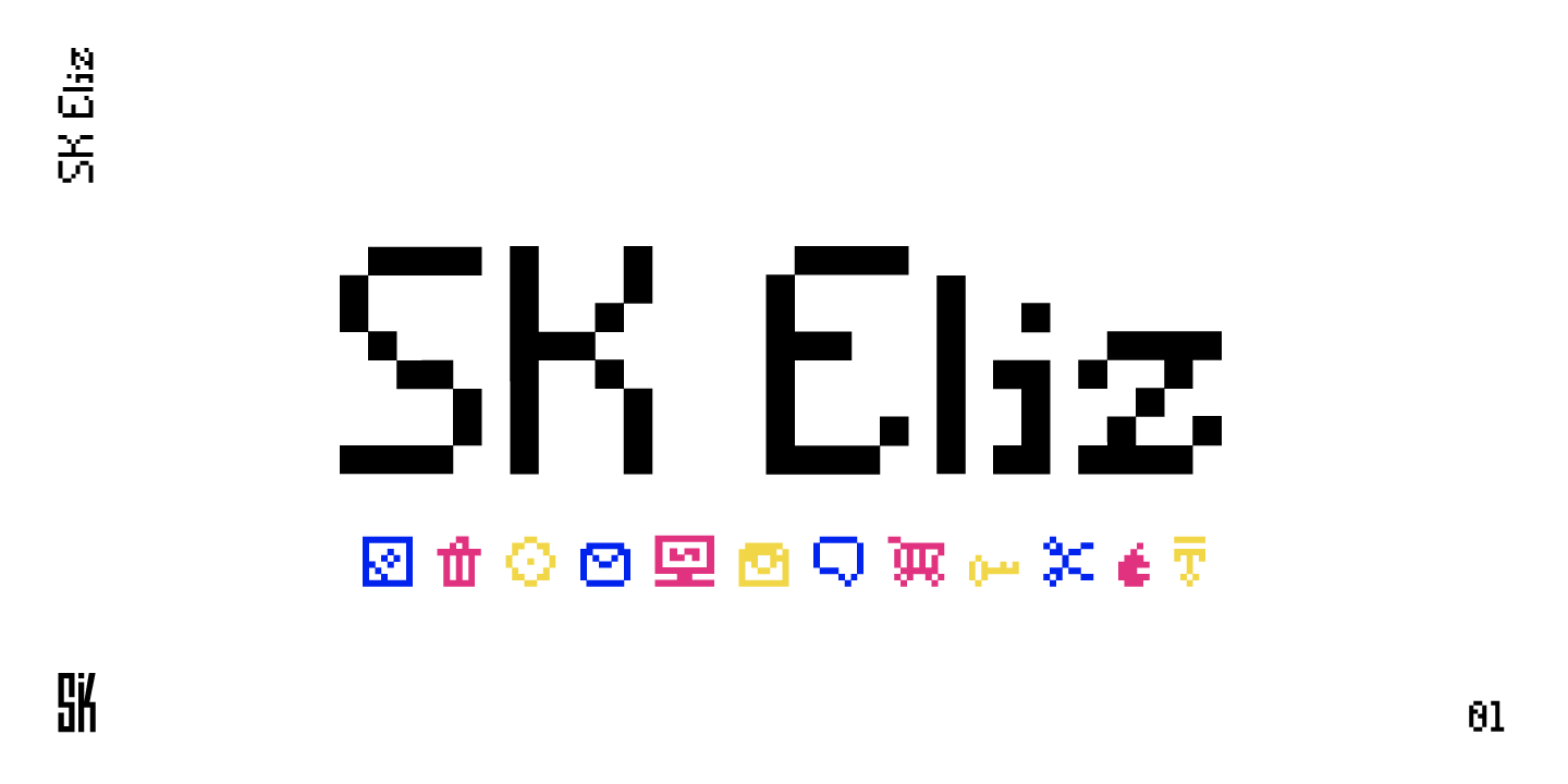 Beispiel einer SK Eliz-Schriftart